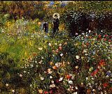 Pierre Auguste Renoir Canvas Paintings - Summer Landscape Aka Woman With A Parasol In A Garden